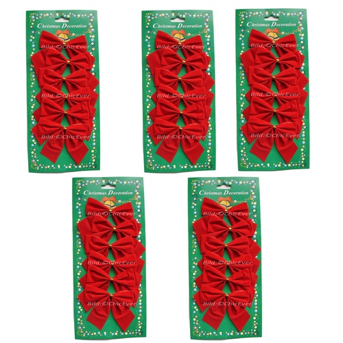 30 kleine Schleifen rot Weihnachten Weihnachtsschleifen Schleife Christbaum 7,5cm - zum Schließen ins Bild klicken